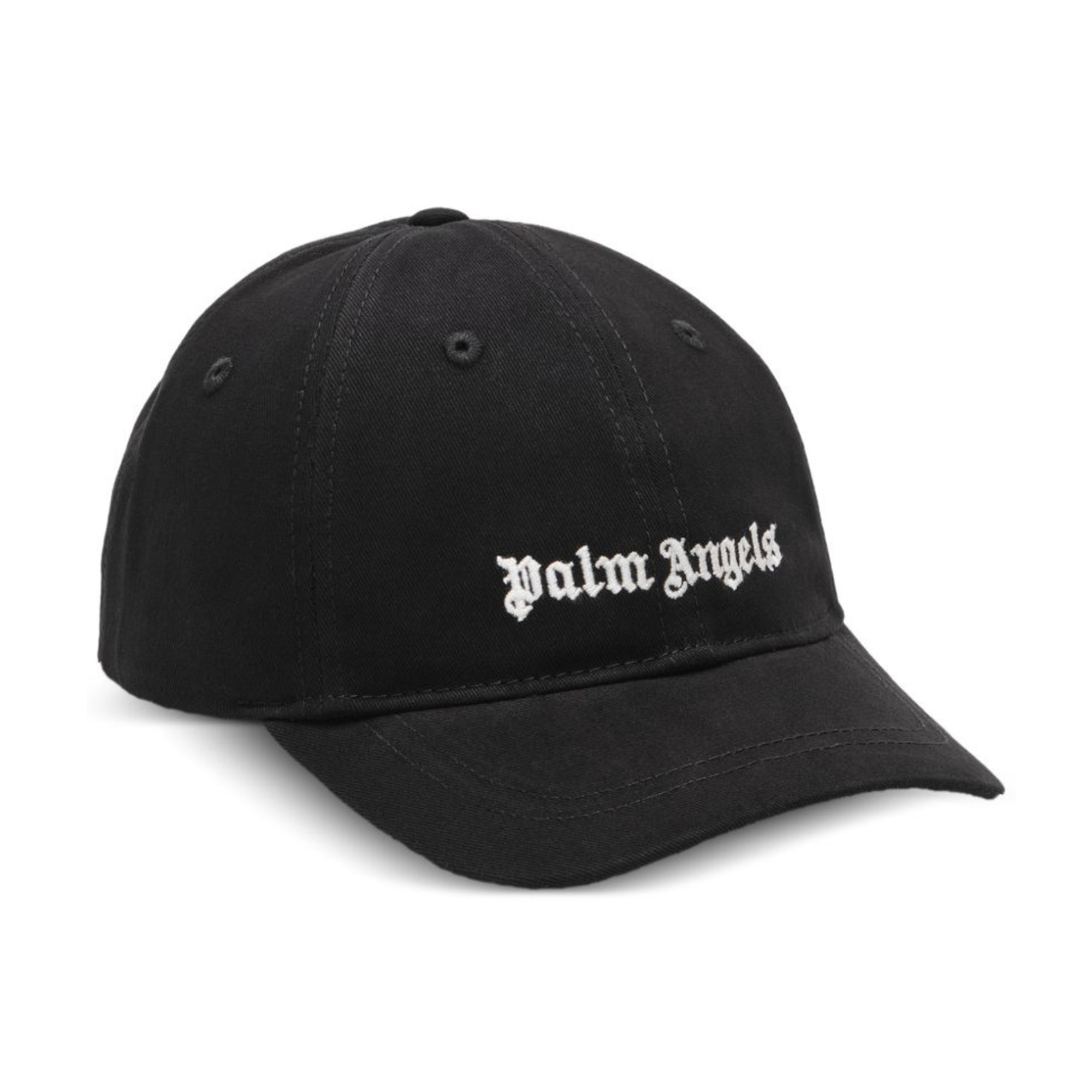 Cappello da baseball per bambino Palm Angels Kids nero con logo sul davanti PBLB002S26FAB003 110 PALM ANGELS KIDS