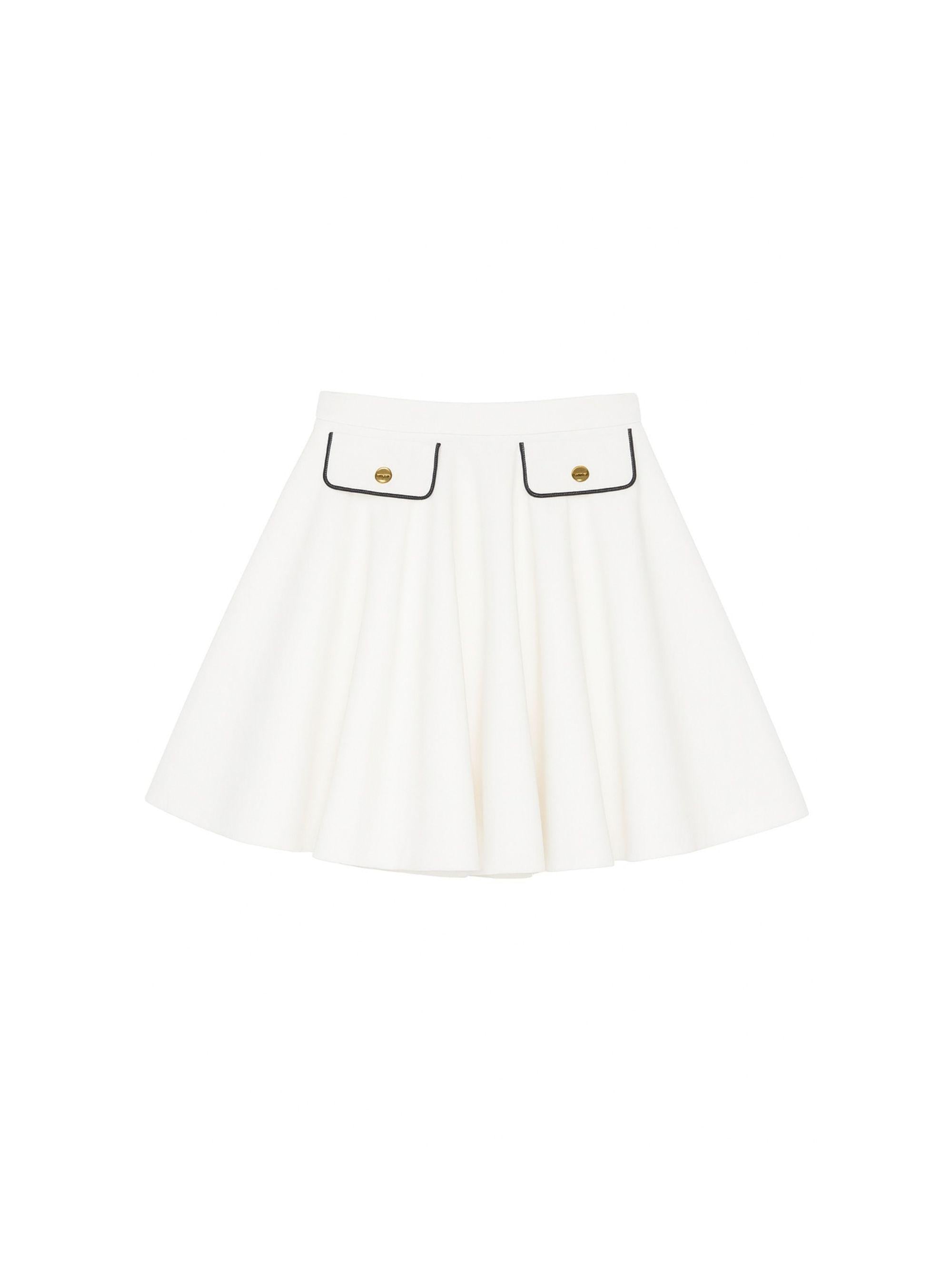 Gonna per bambina Elisabetta Franchi La Mia Bambina bianca con dettagli color oro EFGO2110GA022 0100 ElISABETTA FRANCHI