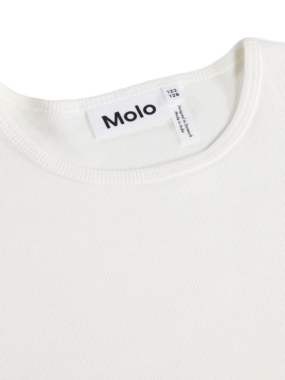 Abito Cissa per bambina Molo bianca con stampa arcobaleno 2S26E102 5237 MOLO