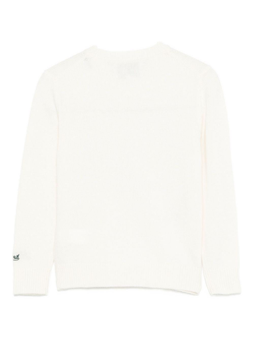 Maglione per bambino MC2 Saint Barth Kids bianco con stampa grafica "Friends forever" DOU0019 00340I MC2 ST. BARTH KIDS