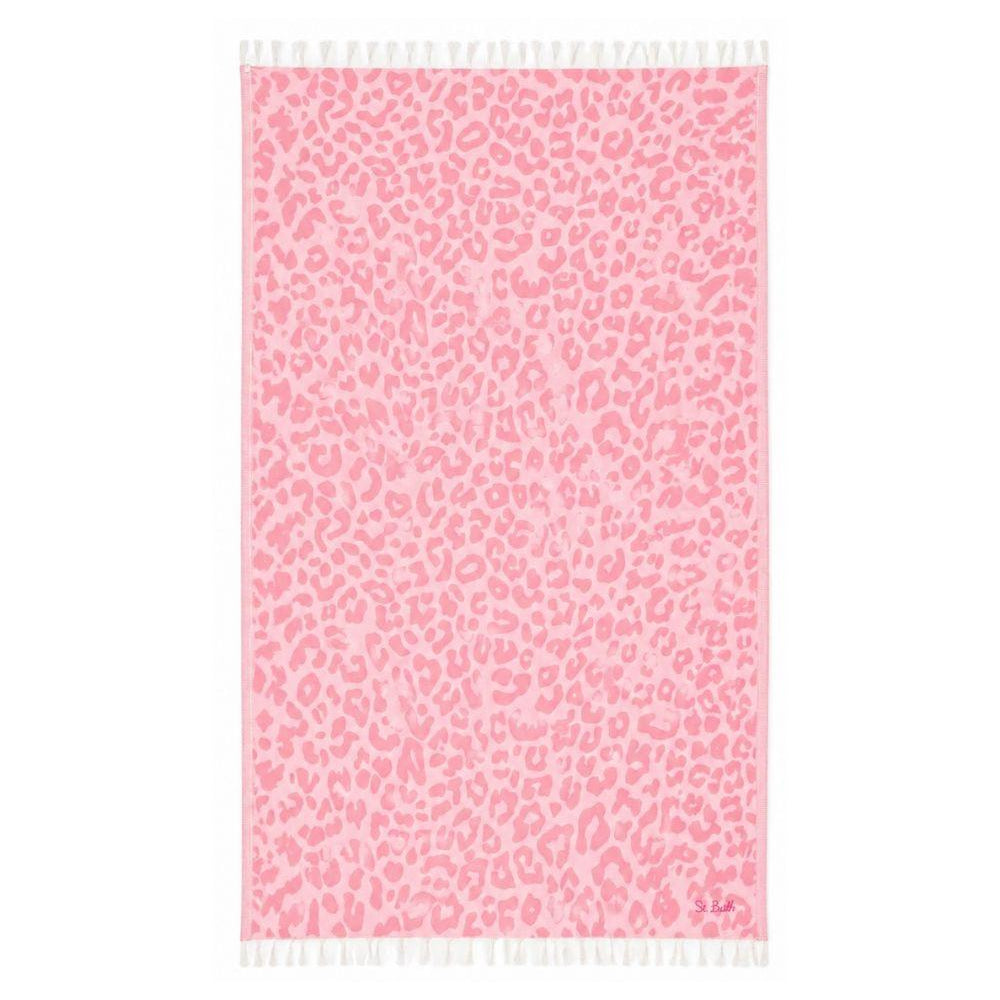 Telo mare MC2 Saint Barth rosa con motivo animalier FOUT009 02713L MC2 ST. BARTH KIDS