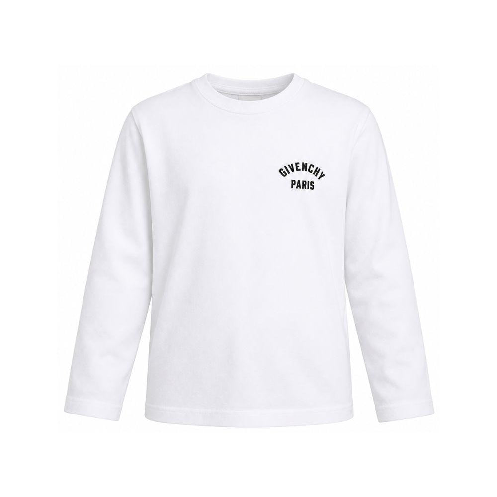 T-shirt per bambino Givenchy Kids bianca con logo sul davanti H31347 10P GIVENCHY KIDS