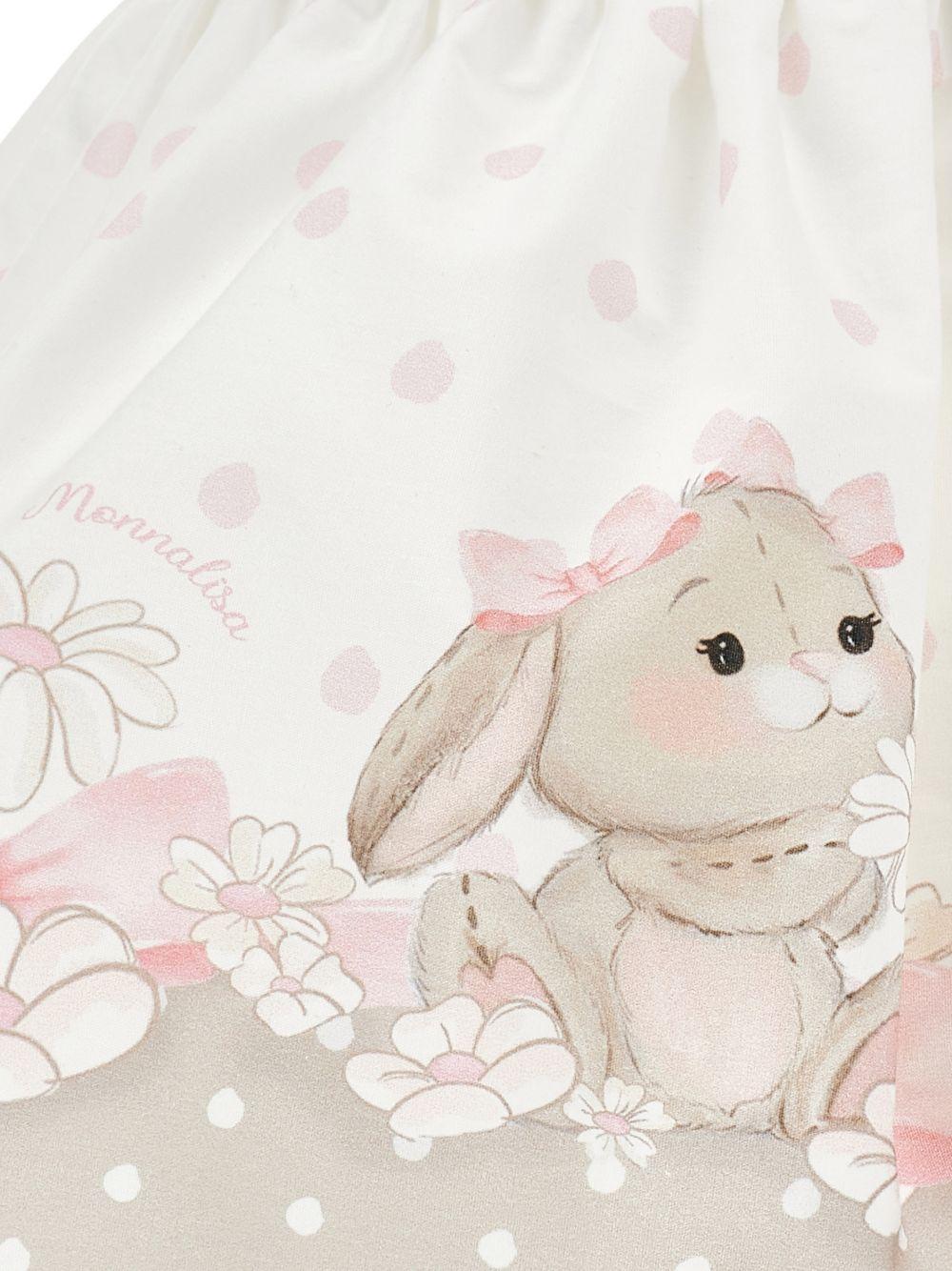 Gonna per neonata Monnalisa multicolore con stampa coniglietto 31G702 7663 019B MONNALISA