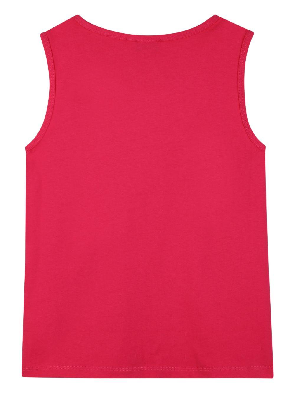 Canotta per bambina The Marc Jacobs Kids rosso con dettaglio logo W60744 437 THE MARC JACOBS KIDS