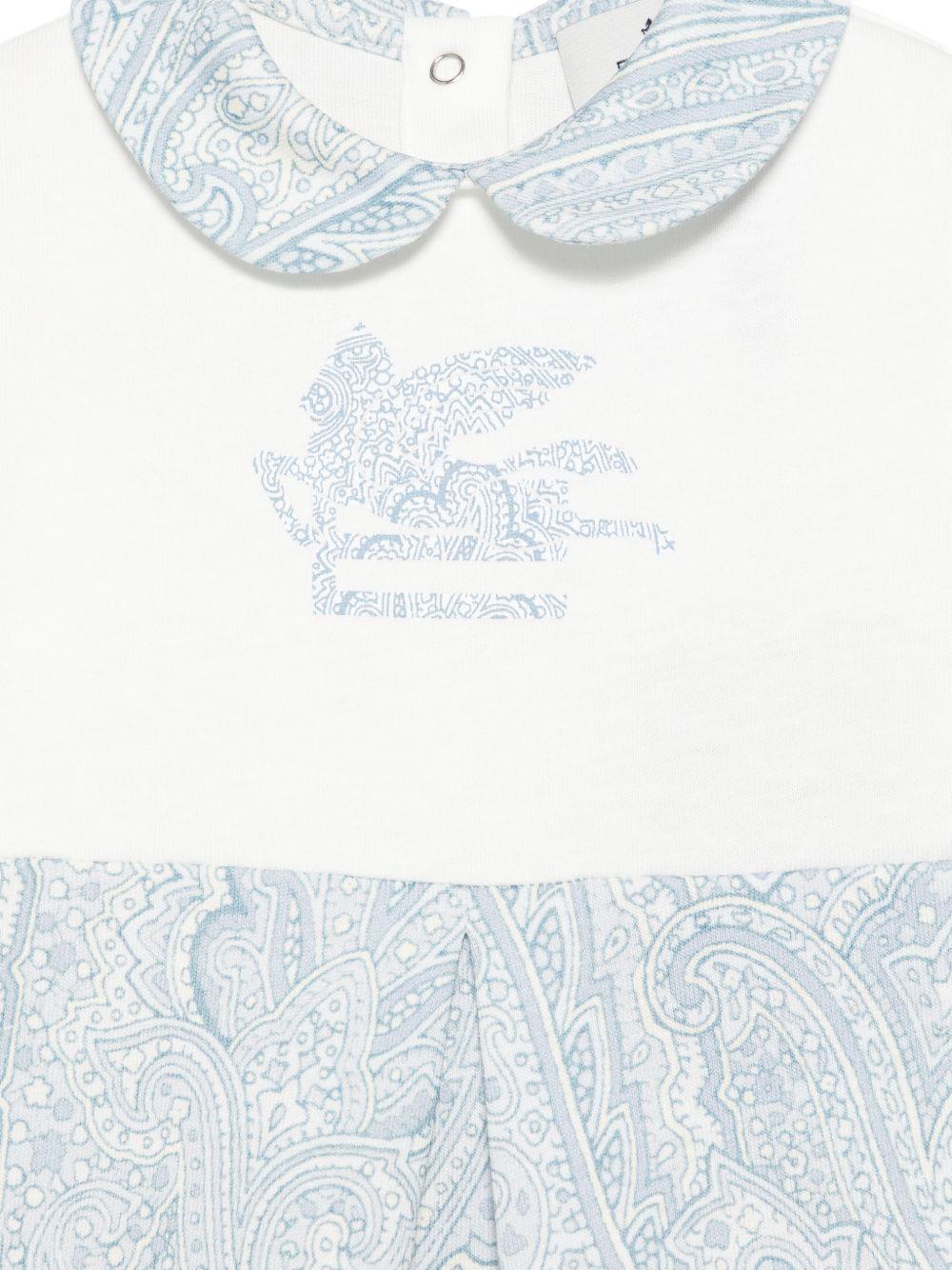 Tutina e bavaglino per neonato ETRO KIDS bianchi con stampa paisley (2 pezzi) GYB550 Z3771 602 ETRO KIDS