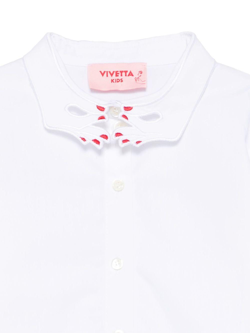 Camicia per bambina Vivetta bianco con design ricamato VE2506 BIANCO VIVETTA KIDS