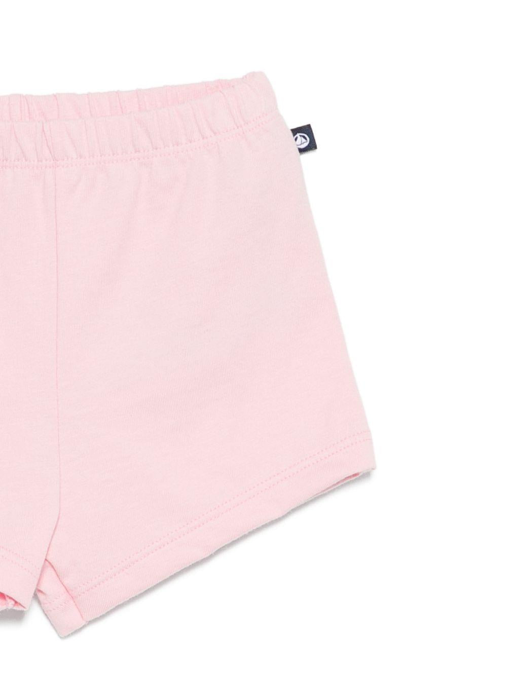 Set top e shorts per neonata Petit Bateau multicolore con stampa a cuori A0EZ4 01 PETIT BATEAU KIDS