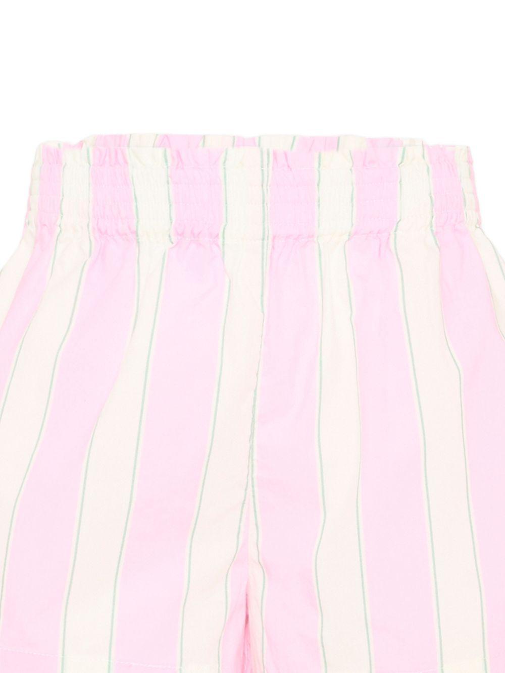 Shorts per bambina MC2 Saint Barth Kids rosa con motivo a righe MEA001 00897L MC2 ST. BARTH KIDS