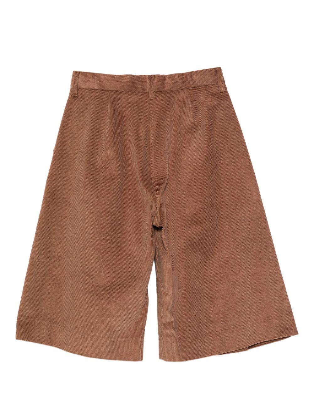 Shorts per bambina Philosophy Di Lorenzo Serafini Kids marrone con tasche laterali con patta I1F406 6851 P006 PHILOSOPHY