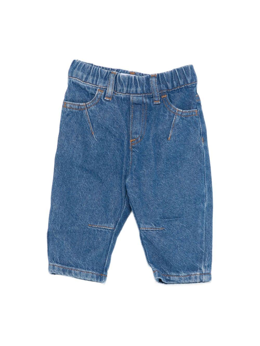Pantaloni per neonato Emporio Armani Kids blu con elastico in vita EB001112 AF21778 MB002 EMPORIO ARMANI KIDS