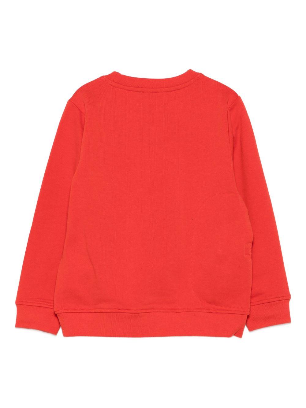 Felpa per bambino Stella McCartney Kids rossa con stampa di Babbo Natale TX4P30 Z3059 421 STELLA McCARTNEY KIDS