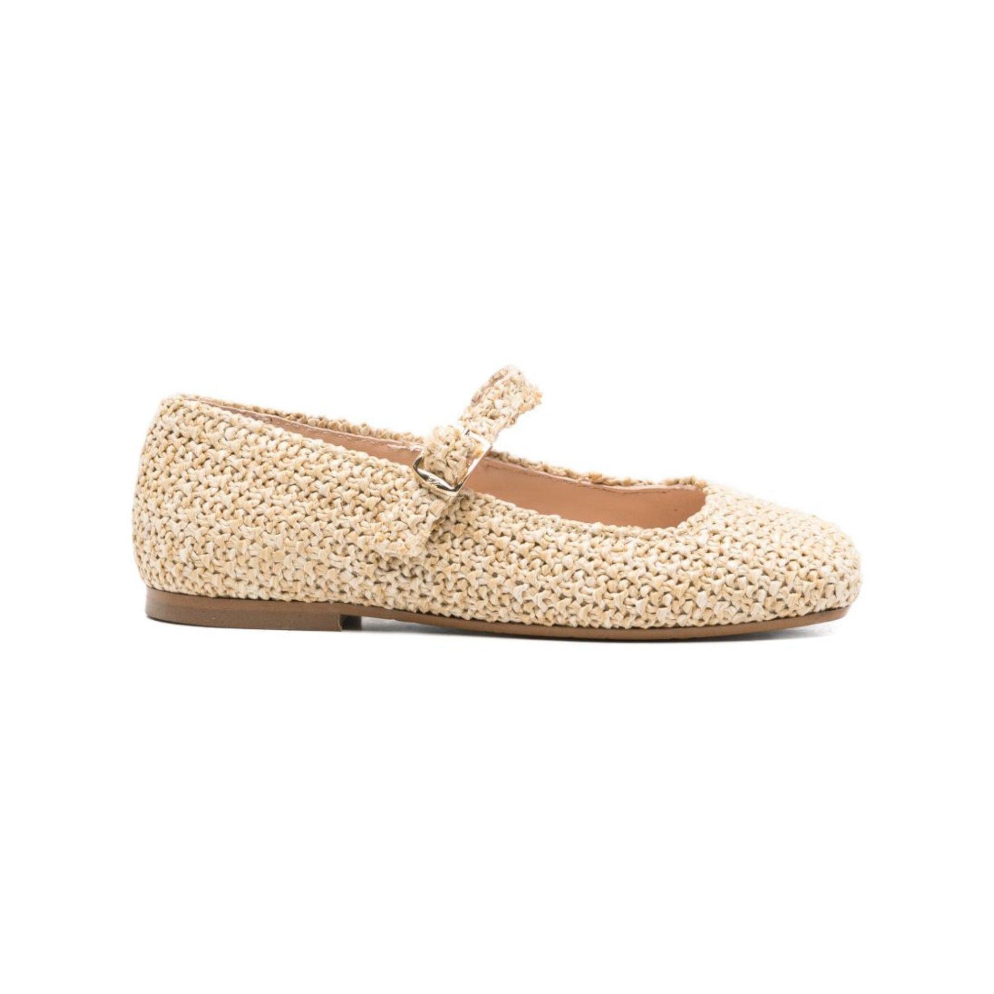 Ballerine per bambina Eli1957 beige con cinturino a fibbia 53020AN TIERRA Eli Kids