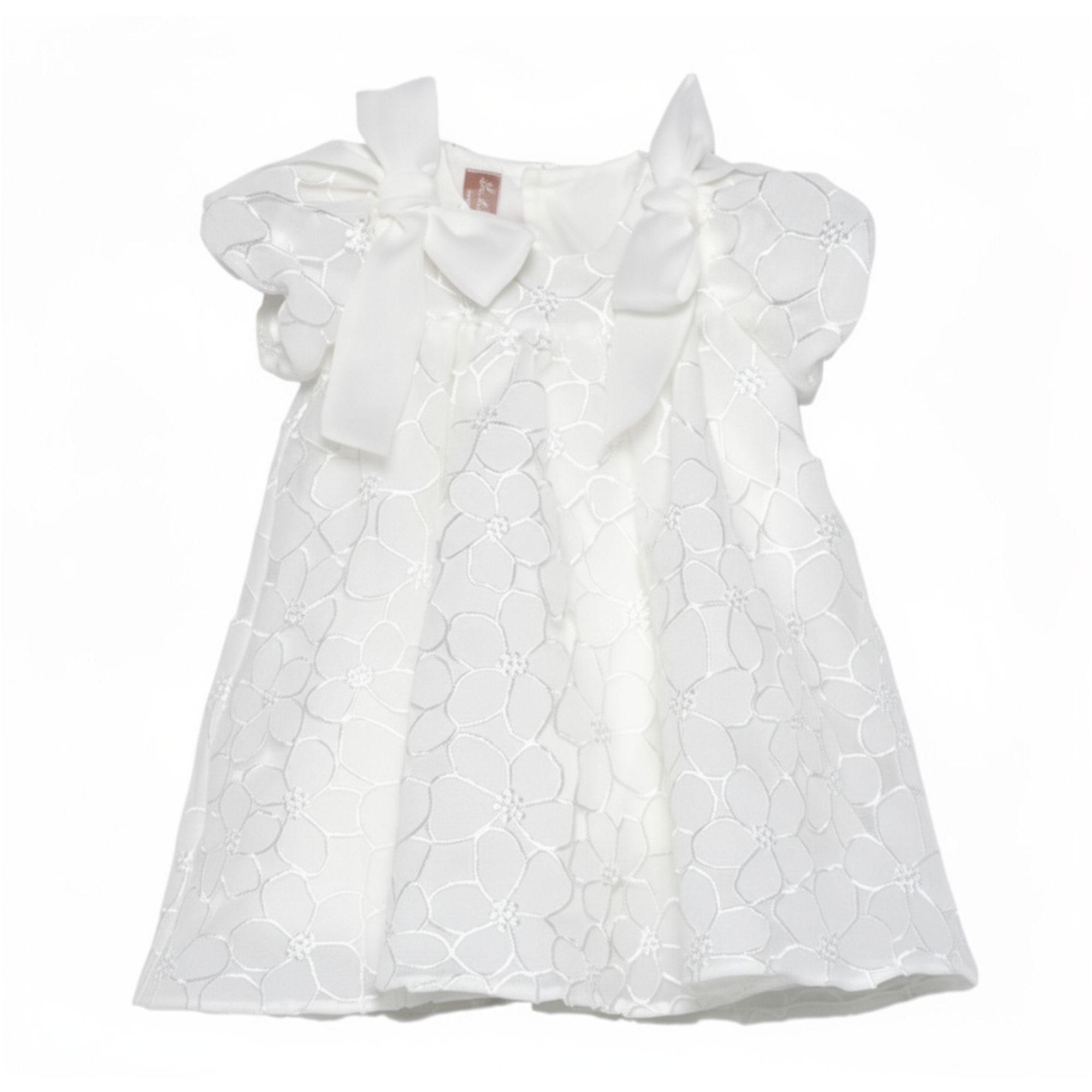 Abito per neonata La Stupenderia bianco con dettaglio fiocco 2CCAB68 X06 LA STUPENDERIA KIDS
