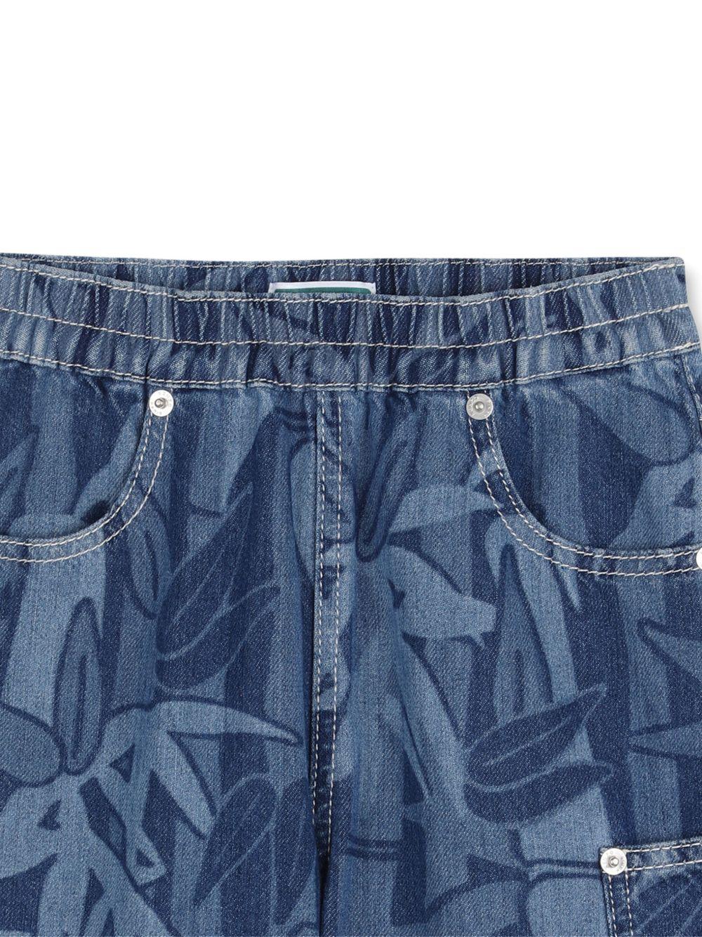 Shorts per bambino Kenzo Kids in denim con stampa all-over K61648 Z47 KENZO KIDS