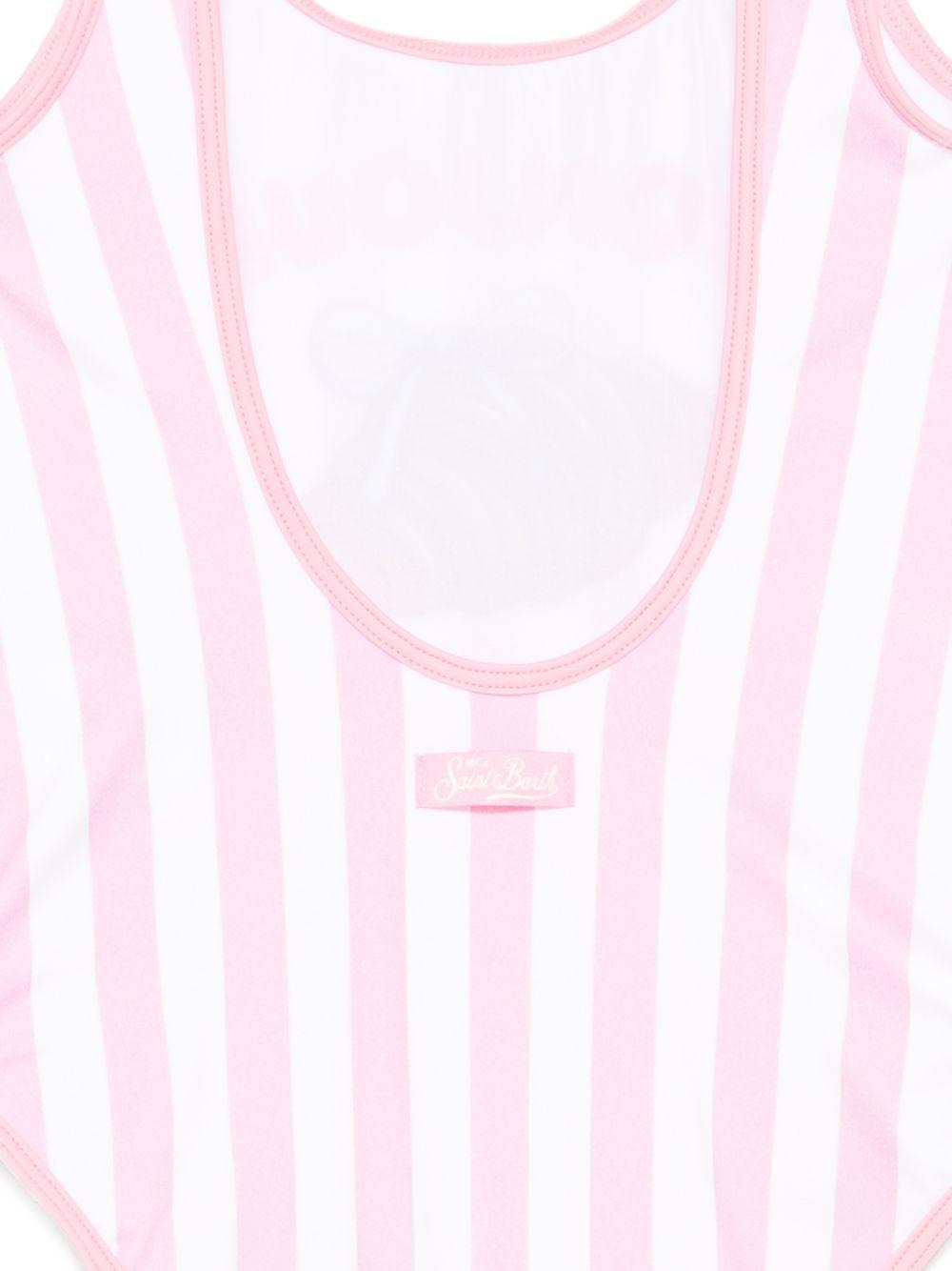 Costume intero Cara per bambina MC2 Saint Barth Kids rosa con design a righe CARA003 03320L MC2 ST. BARTH KIDS