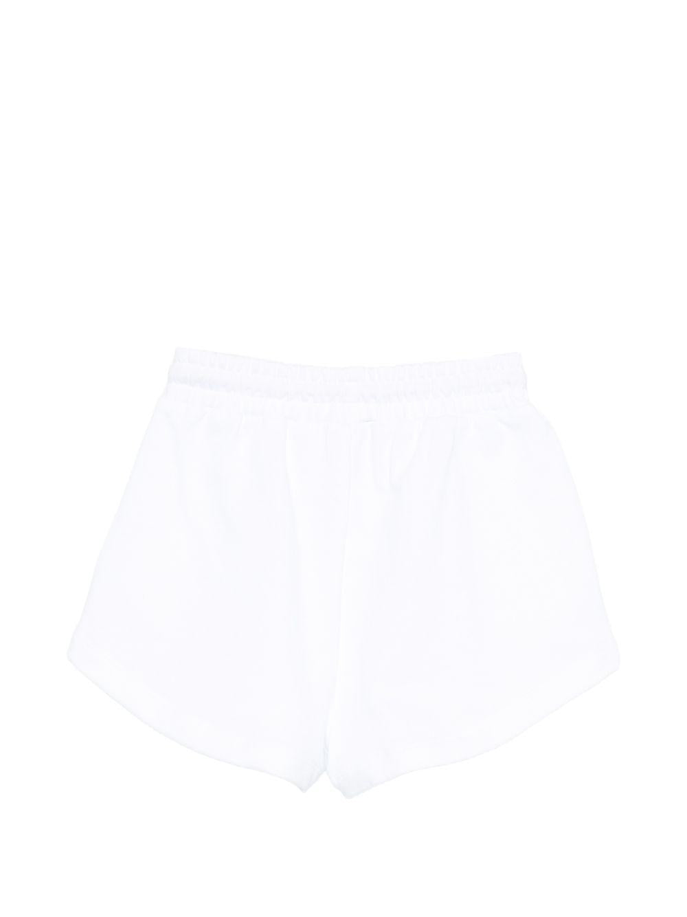 Shorts per bambina MSGM Kids bianchi con dettagli a contrasto S6MSJGSH066 001 MSGM KIDS