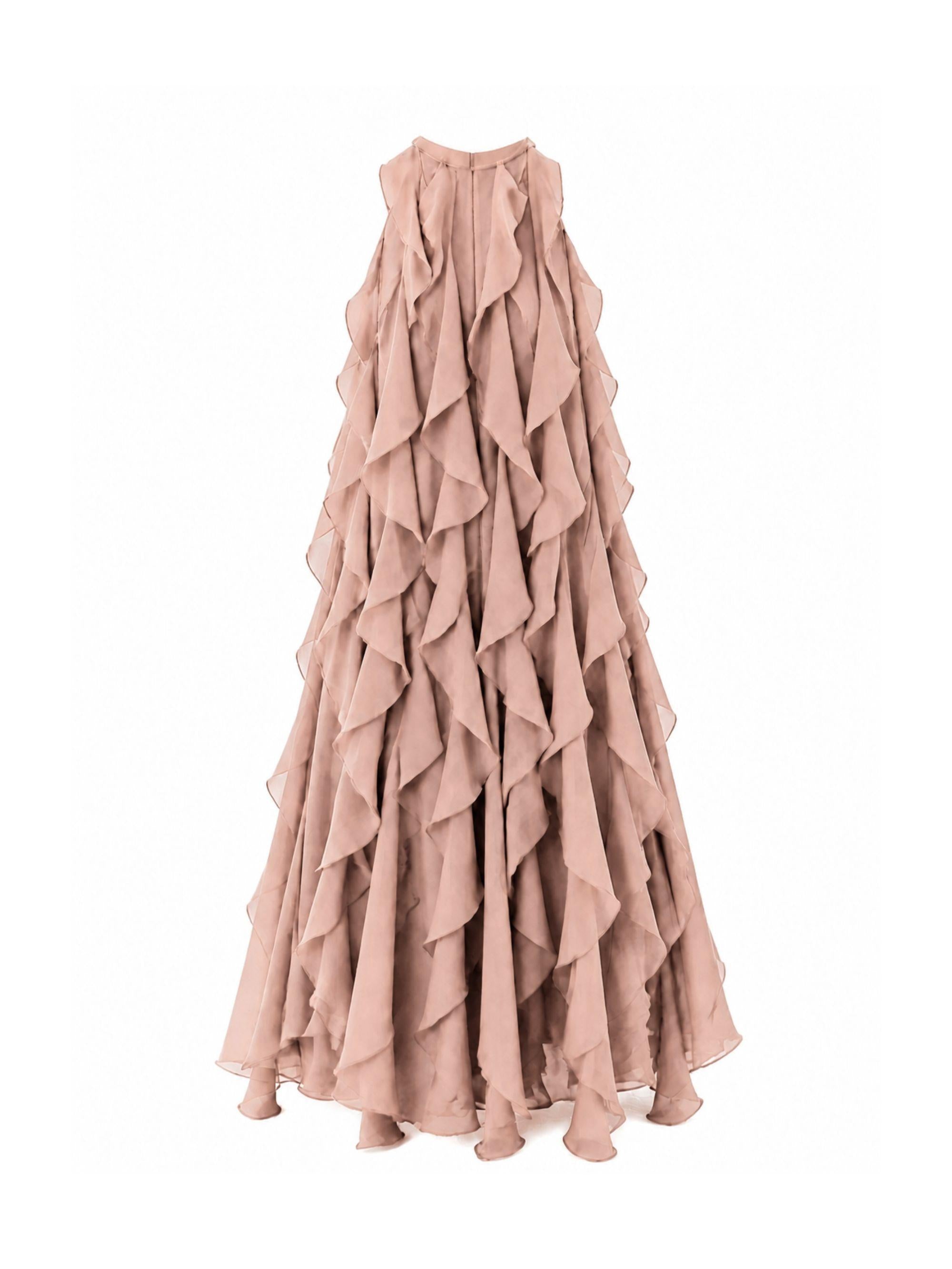 Abito per bambina Maison Ava Kids rosa con design drappeggiante MA SS26 GC25 PINK MAISON AVA KIDS