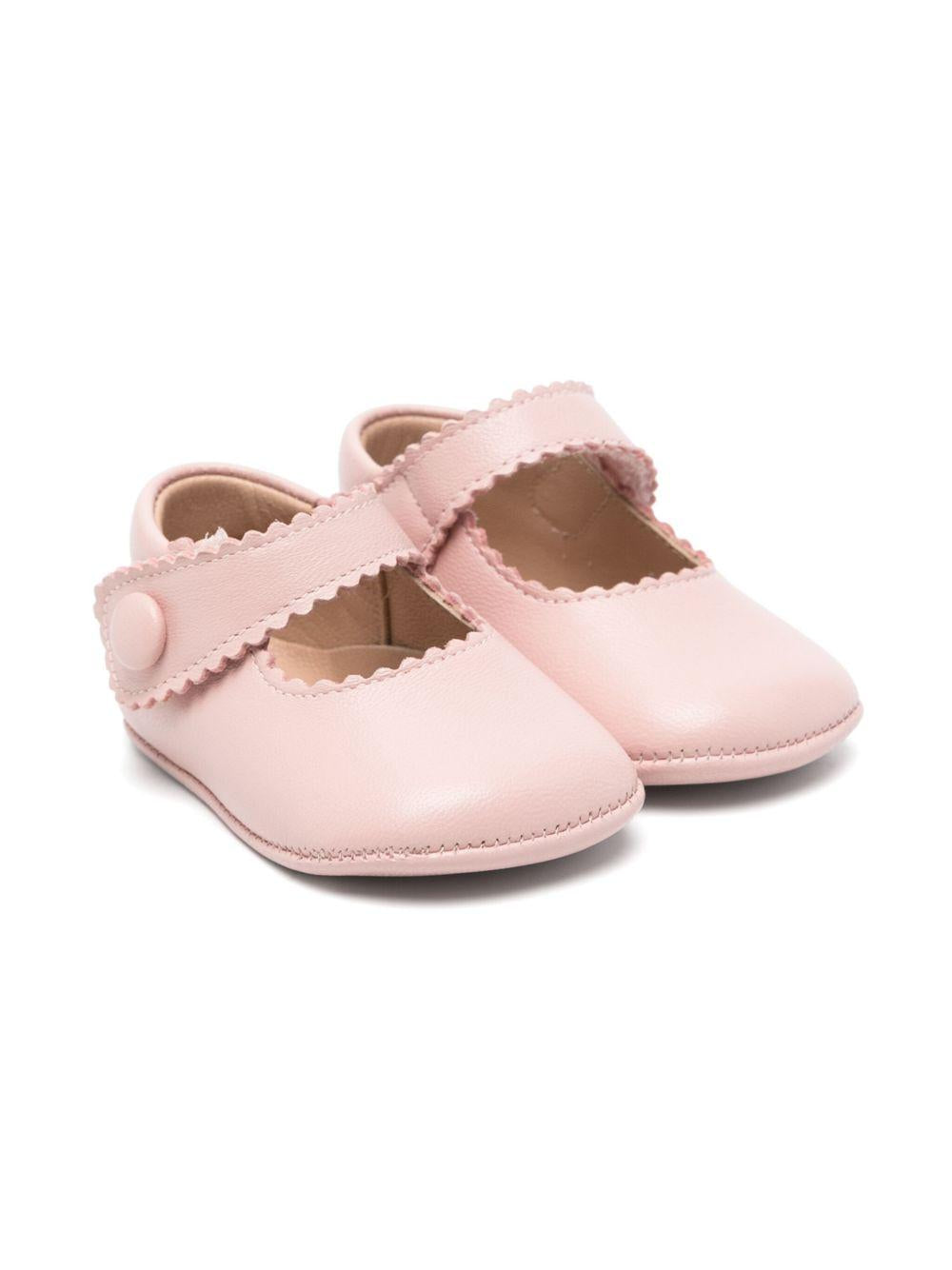 Scarpe primi passi per neonata Eli1957 rosa con soletta in pelle con logo 0347AL ROSPALE ElI