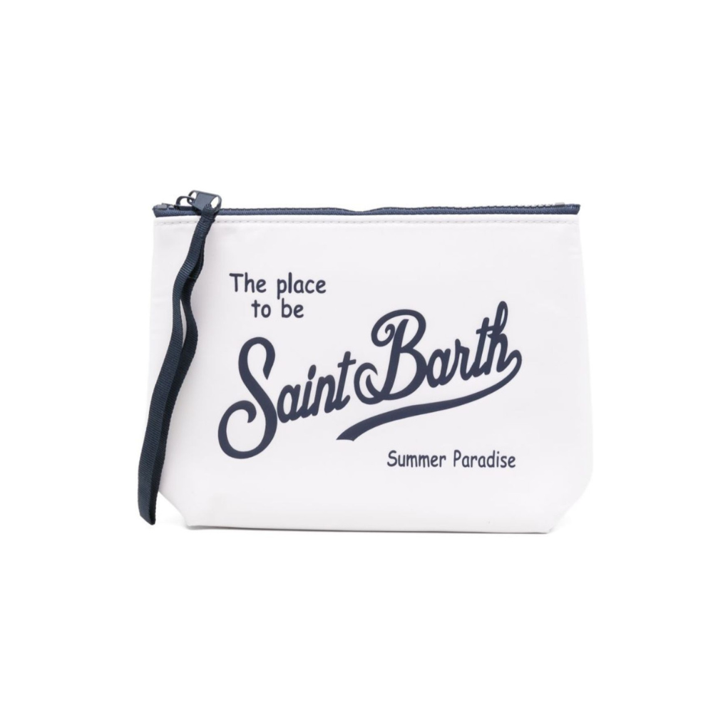 Pochette Aline MC2 Saint Barth bianca con logo a contrasto sul davanti ALI0053 07547L MC2 ST. BARTH KIDS