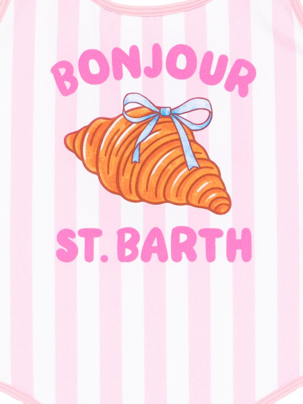 Costume intero Cara per bambina MC2 Saint Barth Kids rosa con design a righe CARA003 03320L MC2 ST. BARTH KIDS