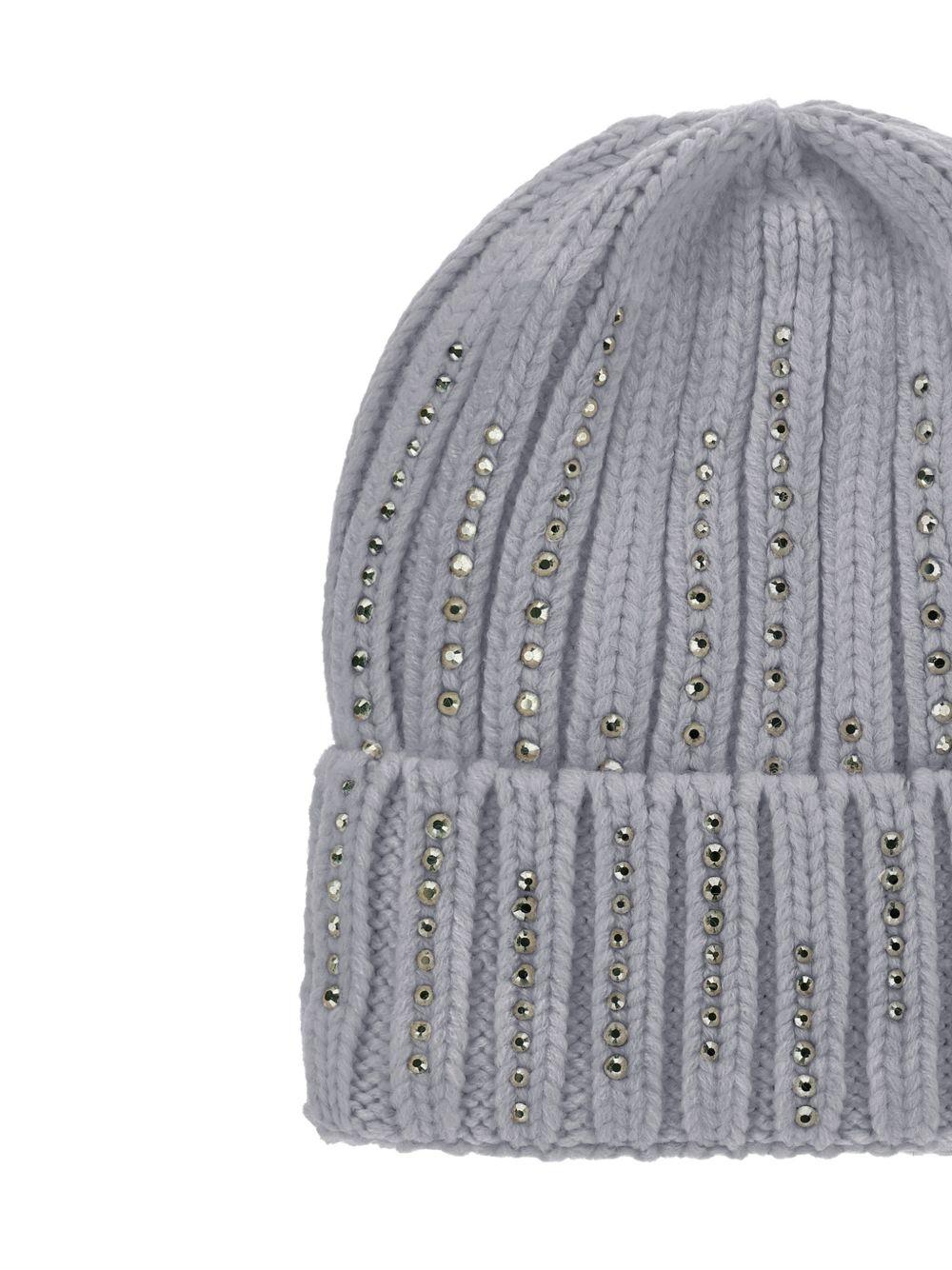 Cappello per bambina Monnalisa Kids grigio con trama a coste 17H004 8064 0032 MONNALISA KIDS