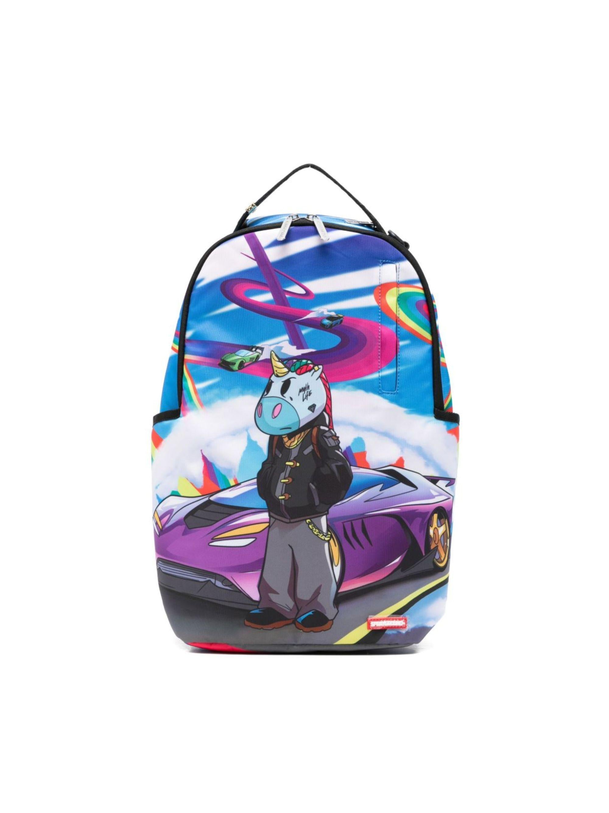 Zaino per bambini Sprayground Kid multicolore con grafica unicorno 910B8796 NSZ SPRAYGROUND