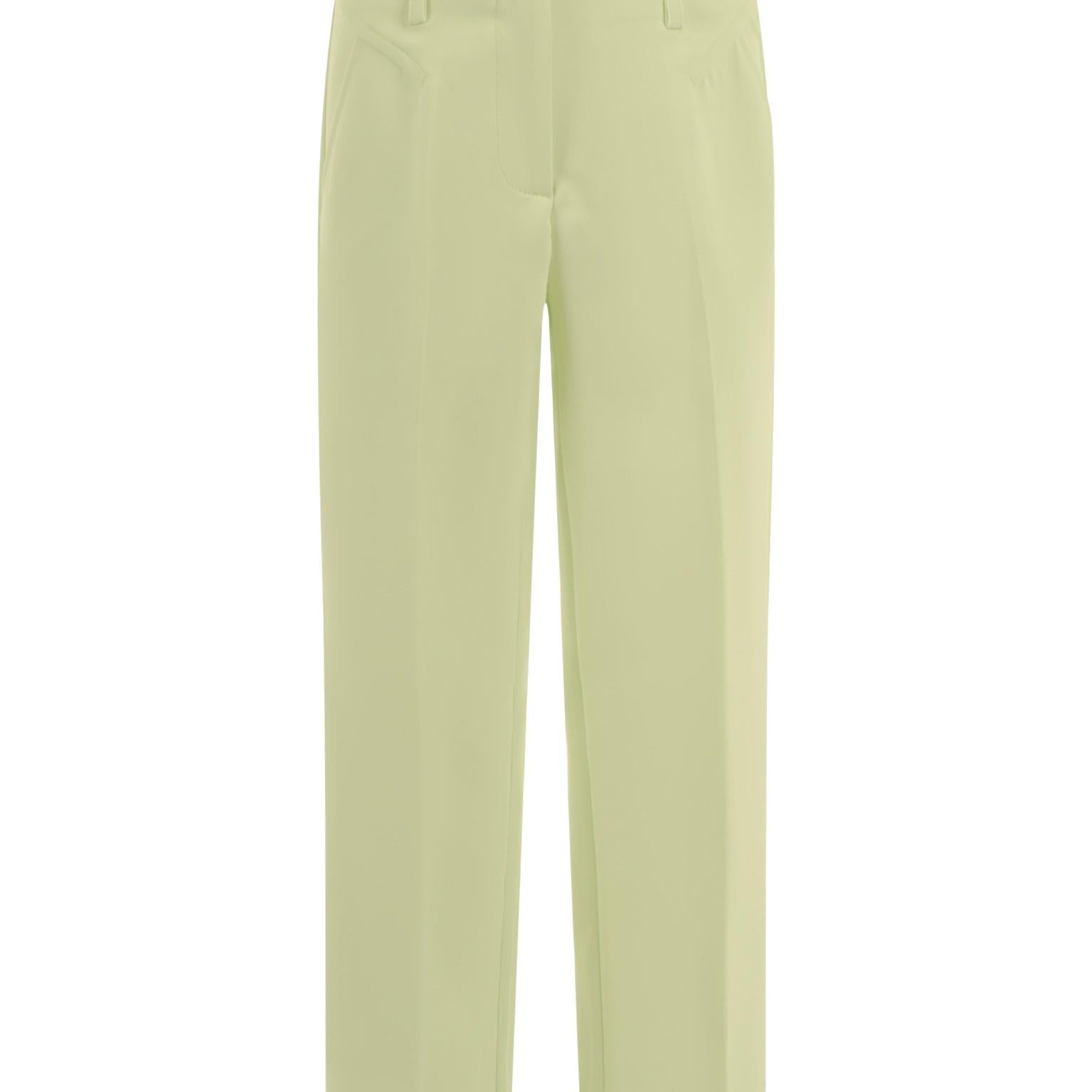 Pantaloni per bambina Monnalisa verde con cuciture 71G404 7303 0020 MONNALISA KIDS