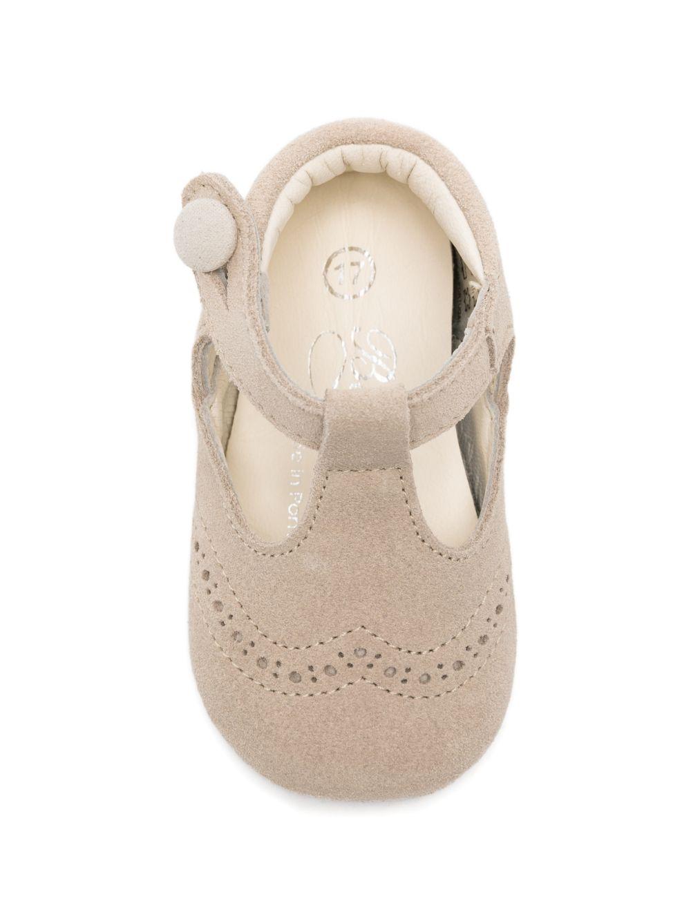 Scarpine primi passi per neonati Bonpoint beige con cinturino a T S06PSOL00002 060 BONPOINT KIDS