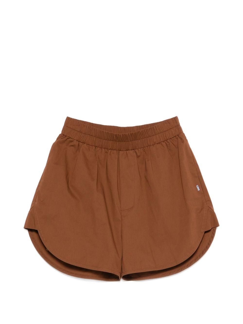 Shorts Merci marroni con elastico in vita PAM011 COCOA MERCI