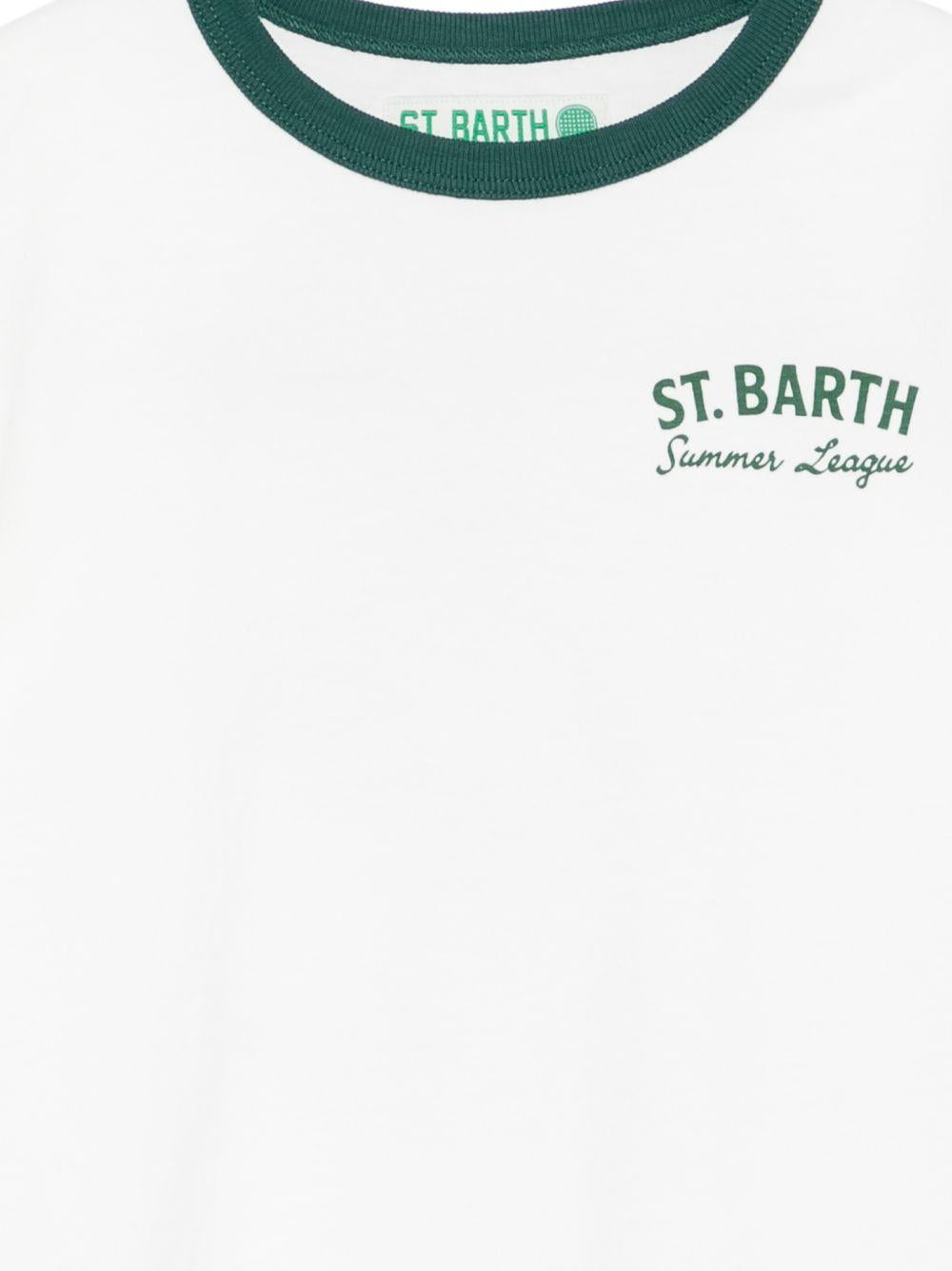 T-shirt per bambino MC2 Saint Barth Kids bianca con scollo rotondo DENA001 03846L MC2 ST. BARTH KIDS