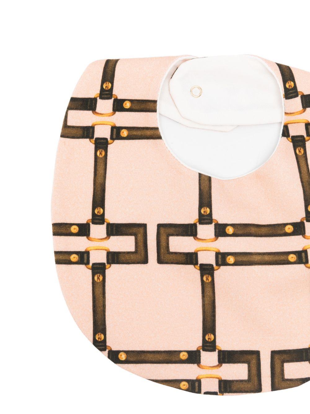 Bavaglino per neonata Elisabetta Franchi La Mia Bambina rosa a fantasia ENBA0680JFE01 D981 ElISABETTA FRANCHI