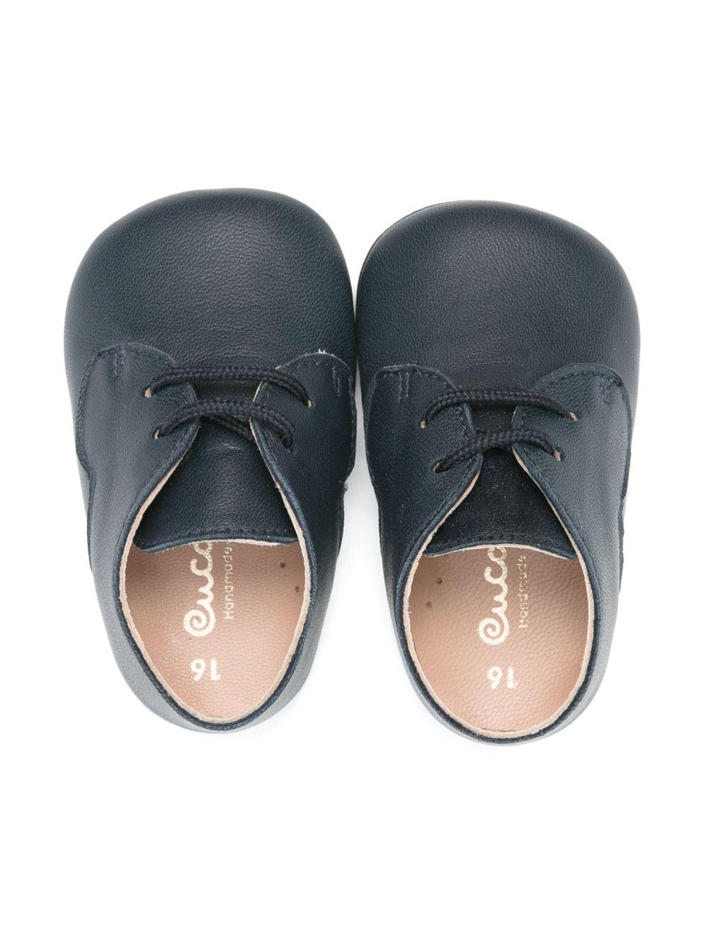 Scarpe primi passi per neonatoEli1957 blu con soletta in pelle con logo 10016AL MARINO Eli Kids
