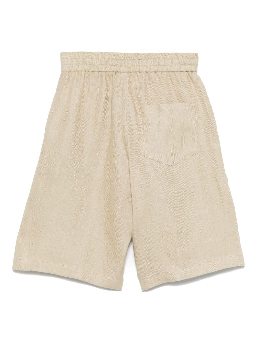Shorts per bambino Fendi Kids beige con ricamo JMF524 ATRX F019Z FENDI KIDS