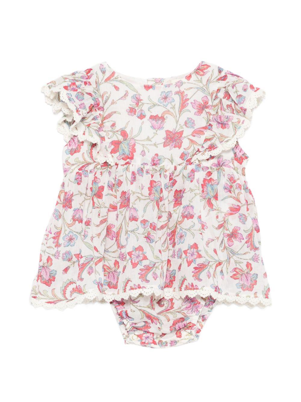 Abito per neonata Louise Misha bianco con stampa fiori all-over FRI-S26-R0073 CREAM LOUISE MISHA KIDS