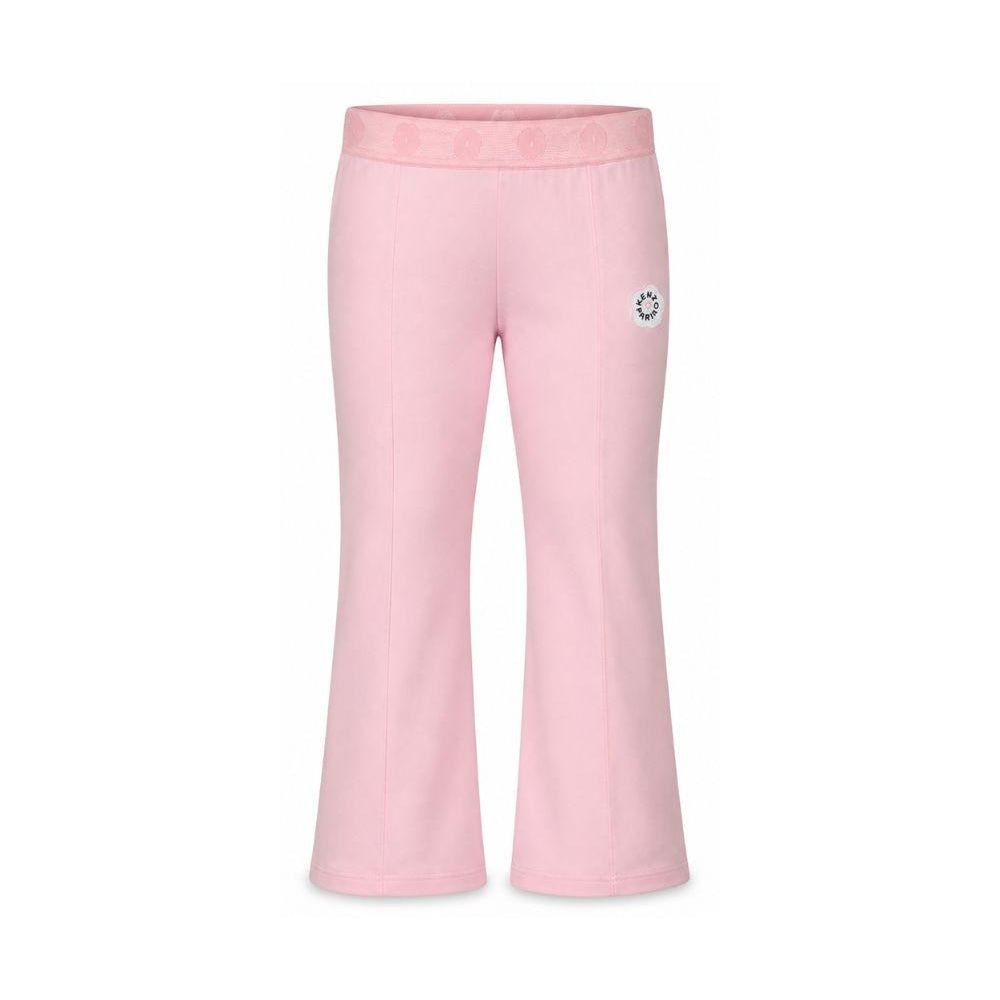 Pantaloni svasati per bambina Kenzo Kids rosa con applicazione Boke Flower K62187 44F KENZO KIDS