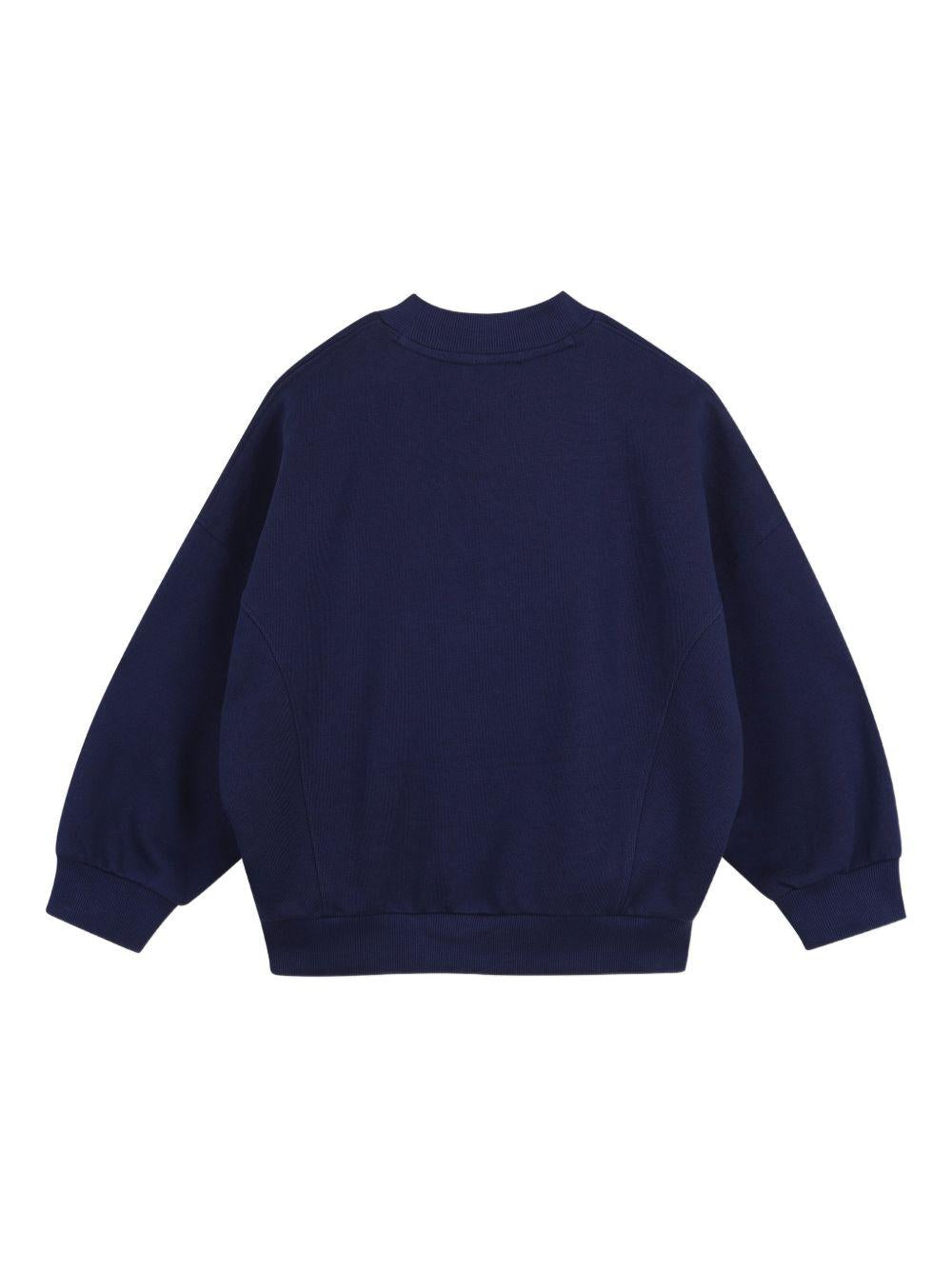 Felpa per bambino Kenzo Kids blu con dettaglio logo sul davanti K61798 84N KENZO KIDS