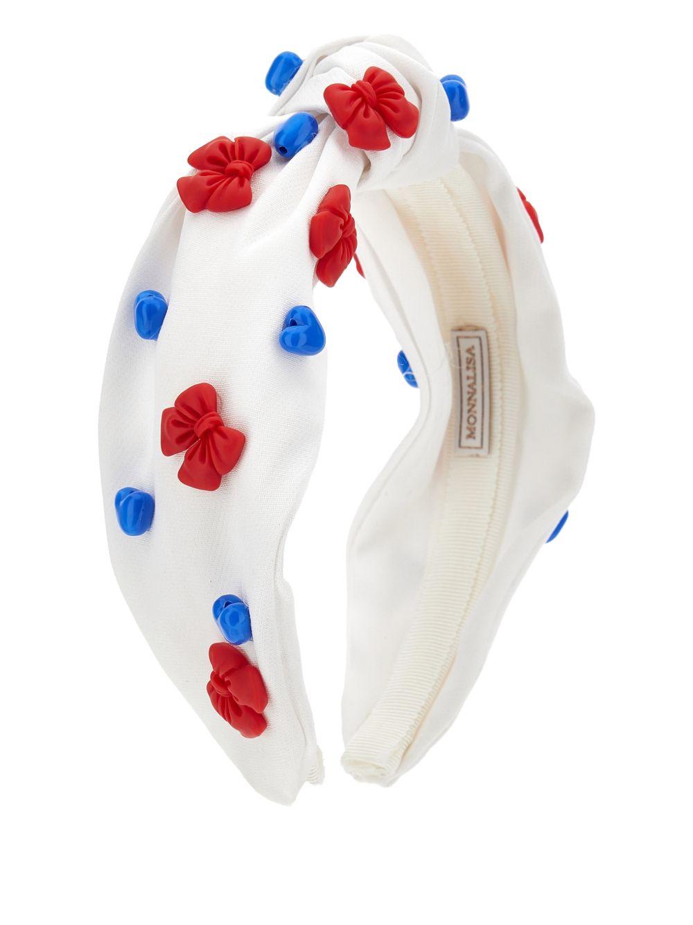 Cerchietto per bambina Monnalisa bianco con fiocco 19G012 7071 9956 MONNALISA