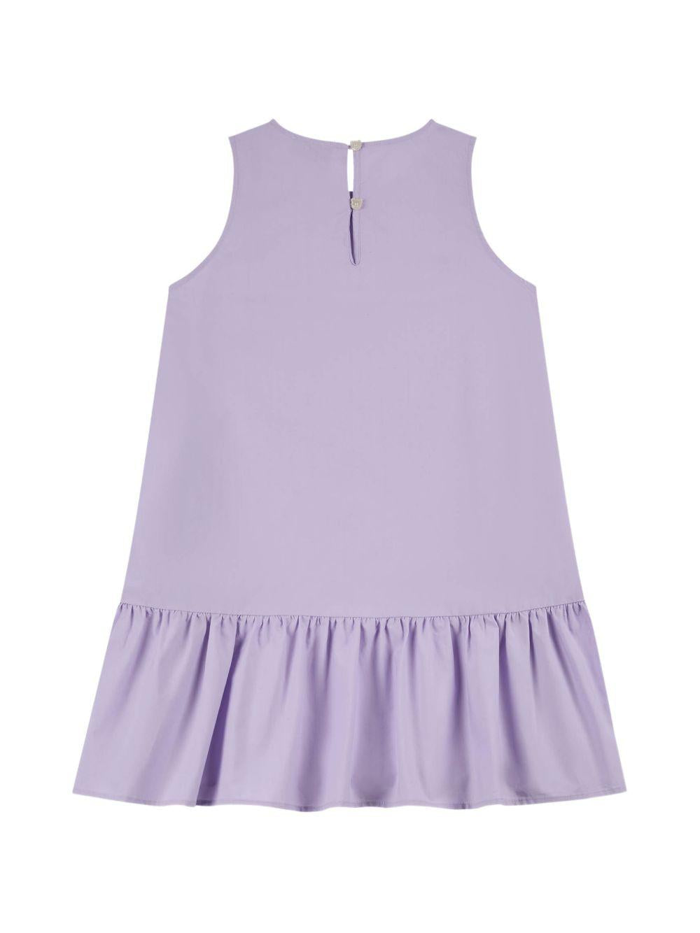 Abito per bambina Moschino Kids viola con stampa sul davanti HDV0HELLA10 51683 MOSCHINO KIDS