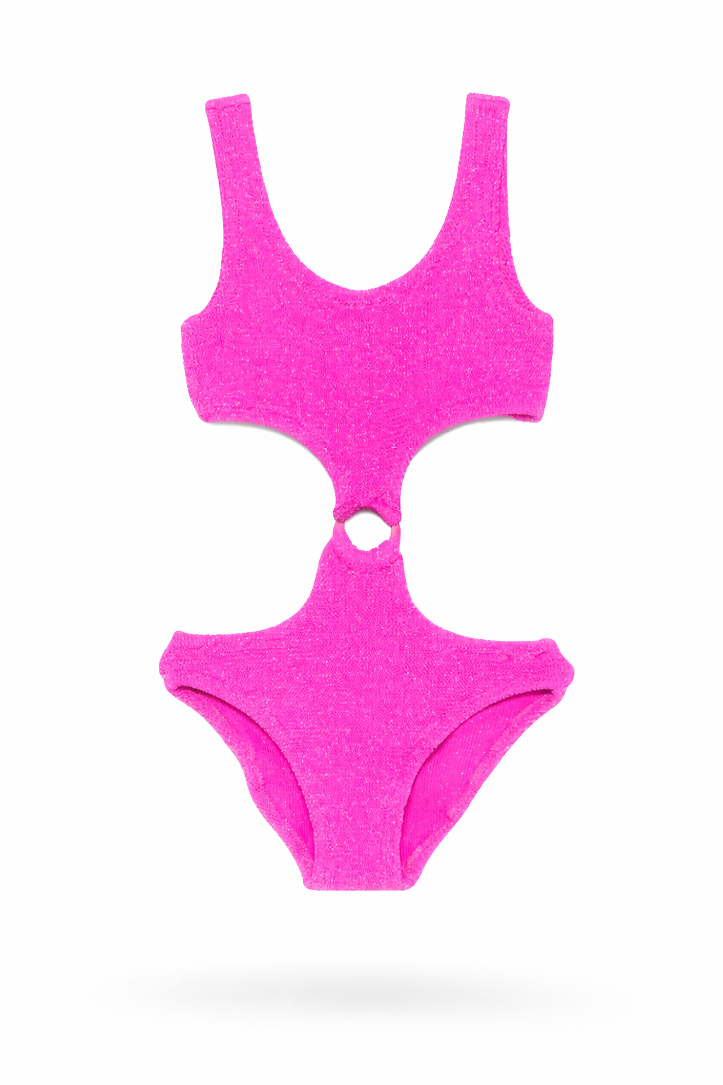 Costume per bambina MC2 Saint Barth Kids fucsia con dettaglio ad anello LAU0001 02942L MC2 ST. BARTH KIDS