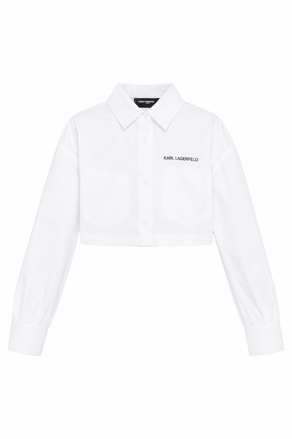 Camicia per bambina Karl Lagerfeld Kids bianca con tasca sul petto Z31117 10P KARL LAGERFELD KIDS