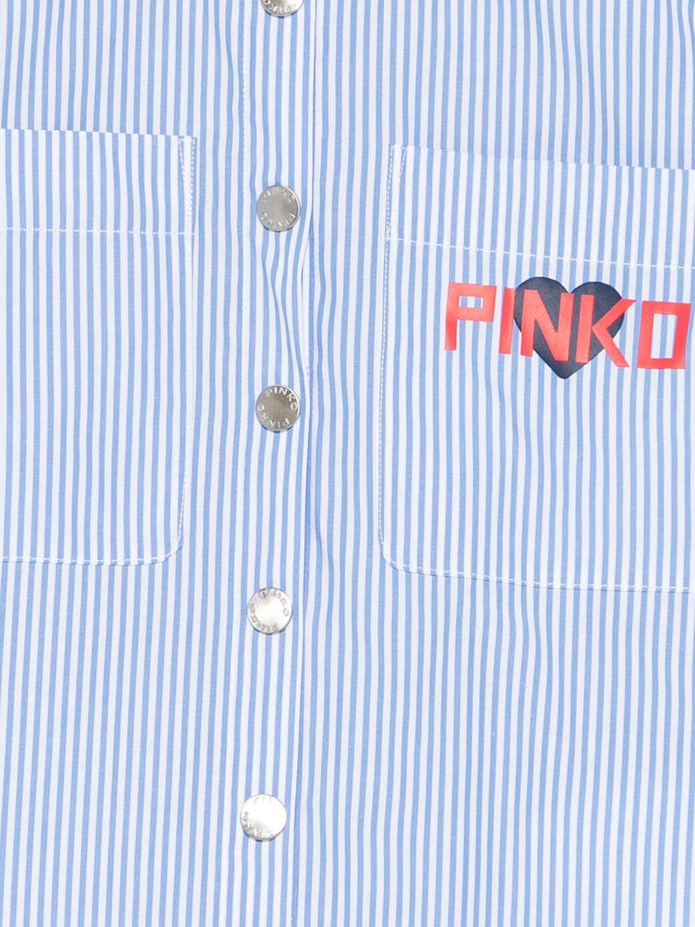Camicia per bambina Pinko Kids azzurra con stampa con logo KFCA015CCR013 D053 PINKO KIDS