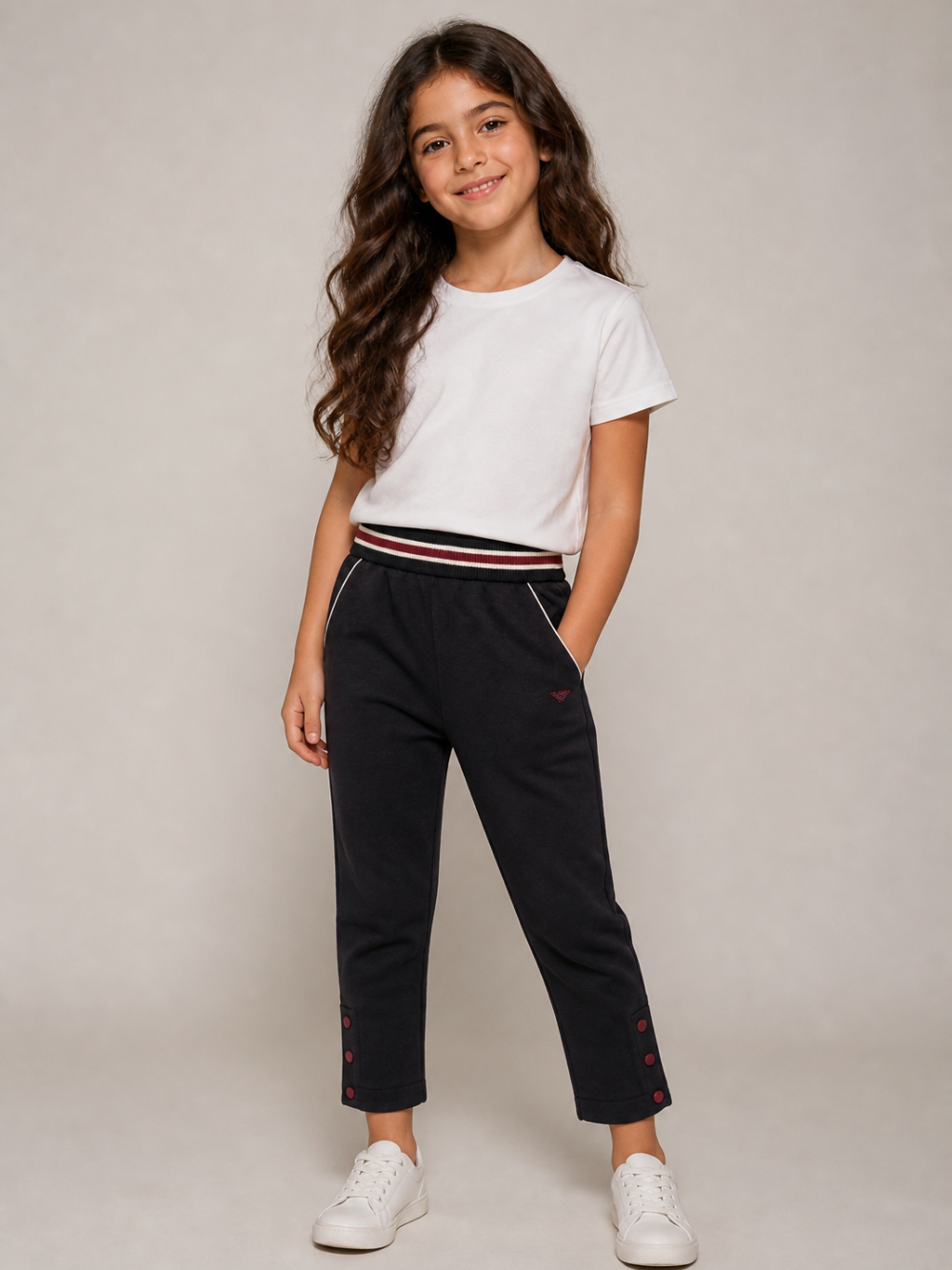 Pantatuta per bambina Emporio Armani kids blu scuro con fascia elastica EG000856 AF10126 UB118 EMPORIO ARMANI KIDS