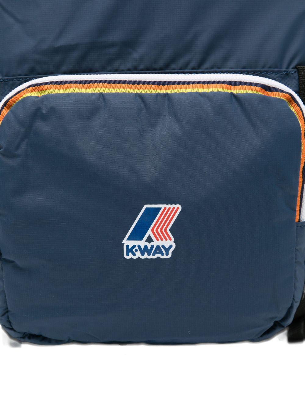 Zaino per bambini Le Vrai K-Way Kids blu navy con zip e patta con logo K81421W B67 K-WAY KIDS