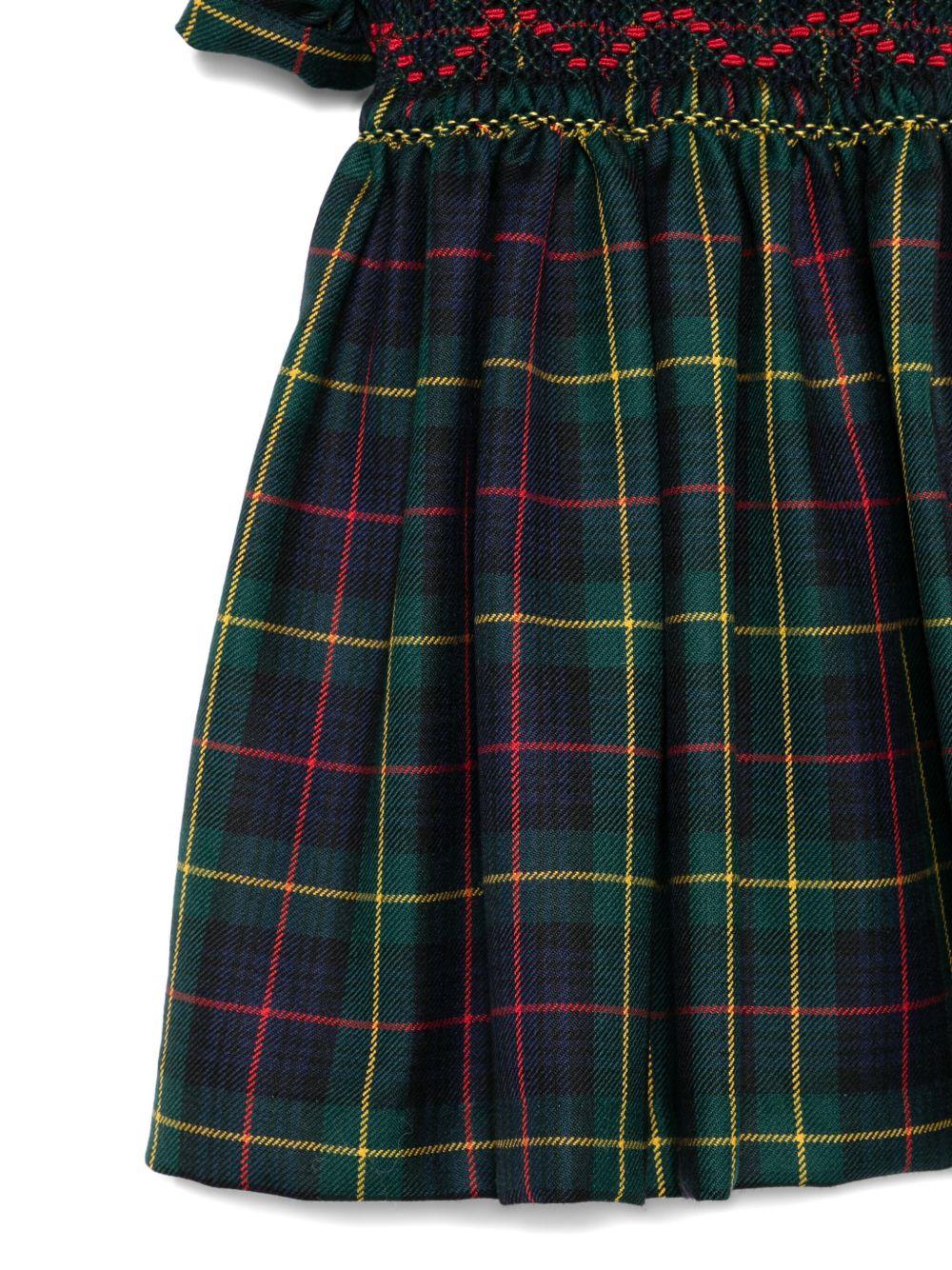 Abito per bambina Mariella Ferrari verde con motivo tartan ABD4MC 049 MARIELLA FERRARI