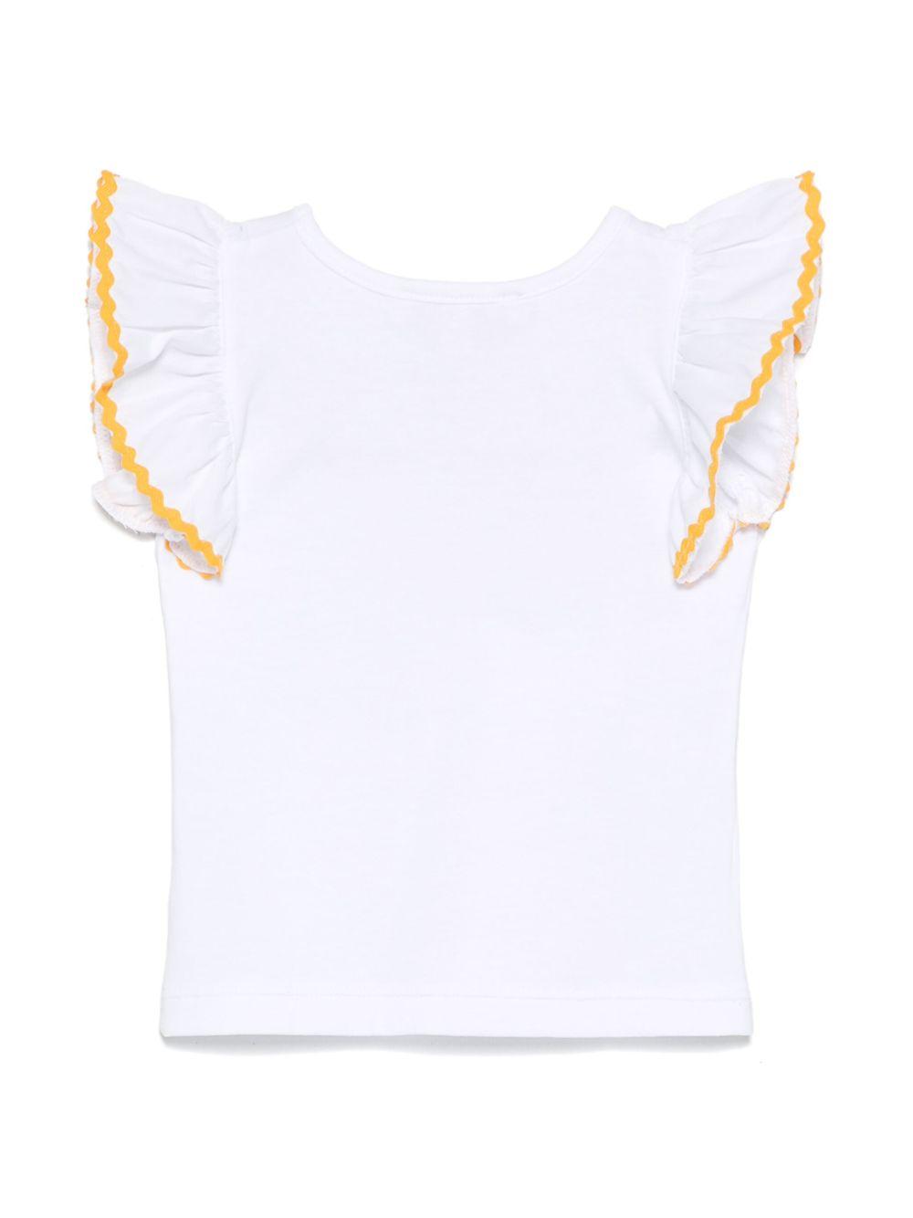 Top per neonata Mariella Ferrari bianco con dettaglio a smerlo TSC3 500 P007 MARIELLA FERRARI