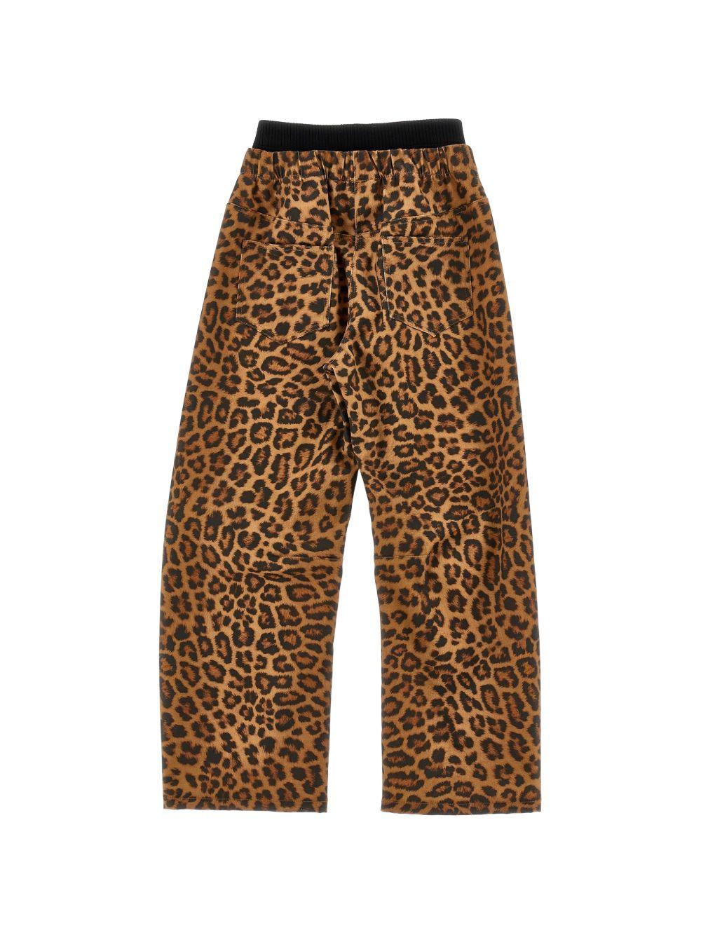 Pantaloni per bambina Monnalisa Kids marroni con stampa animalier 41H406 8623 0080 MONNALISA KIDS