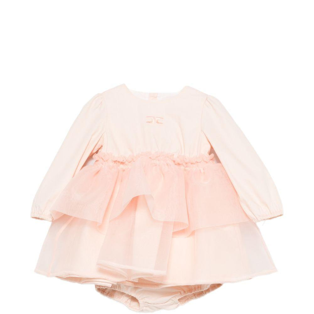Abito per neonata Elisabetta Franchi La Mia Bambina rosa con ruches ENAB0760CA235 C036 ElISABETTA FRANCHI KIDS
