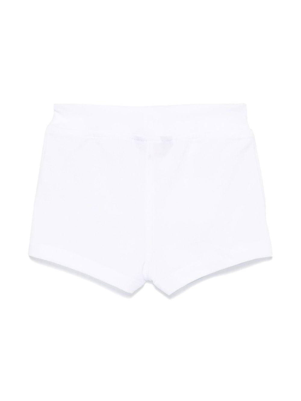 Shorts Noisette per neonato K Way Kids bianco con logo in gomma K71376W 001 K-WAY KIDS