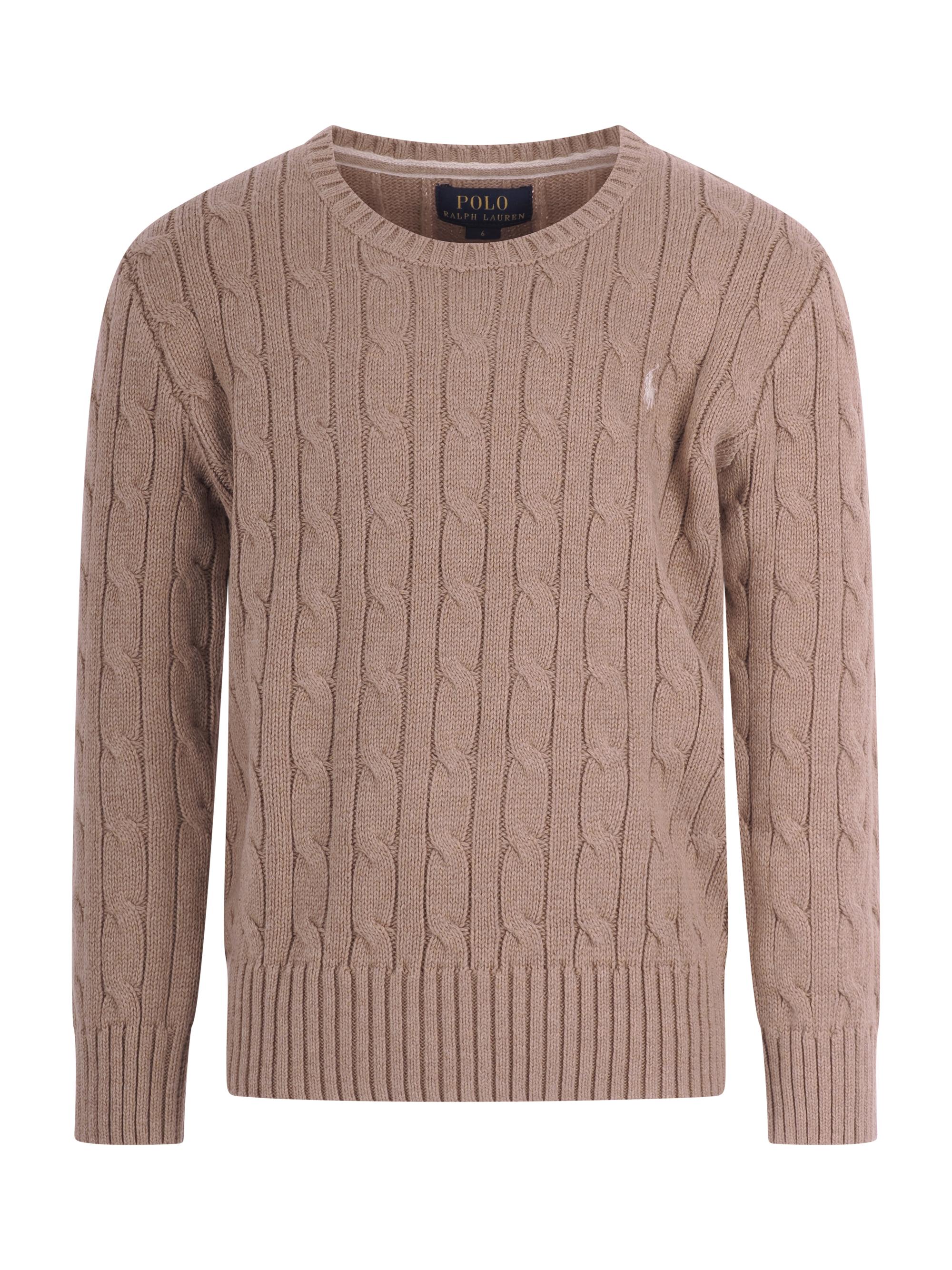 Maglione per bambino Polo Ralph Lauren Kids beige con caratteristico motivo Polo Pony 322702674 506 Ralph Lauren kids