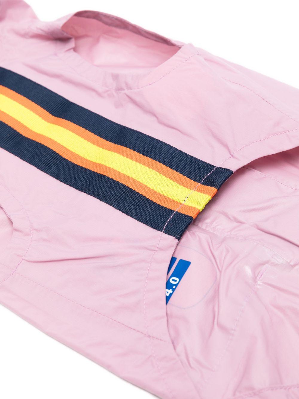 Impermeabile per cani K - Way Kids rosa a righe - Rubino Kids